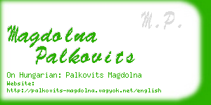 magdolna palkovits business card